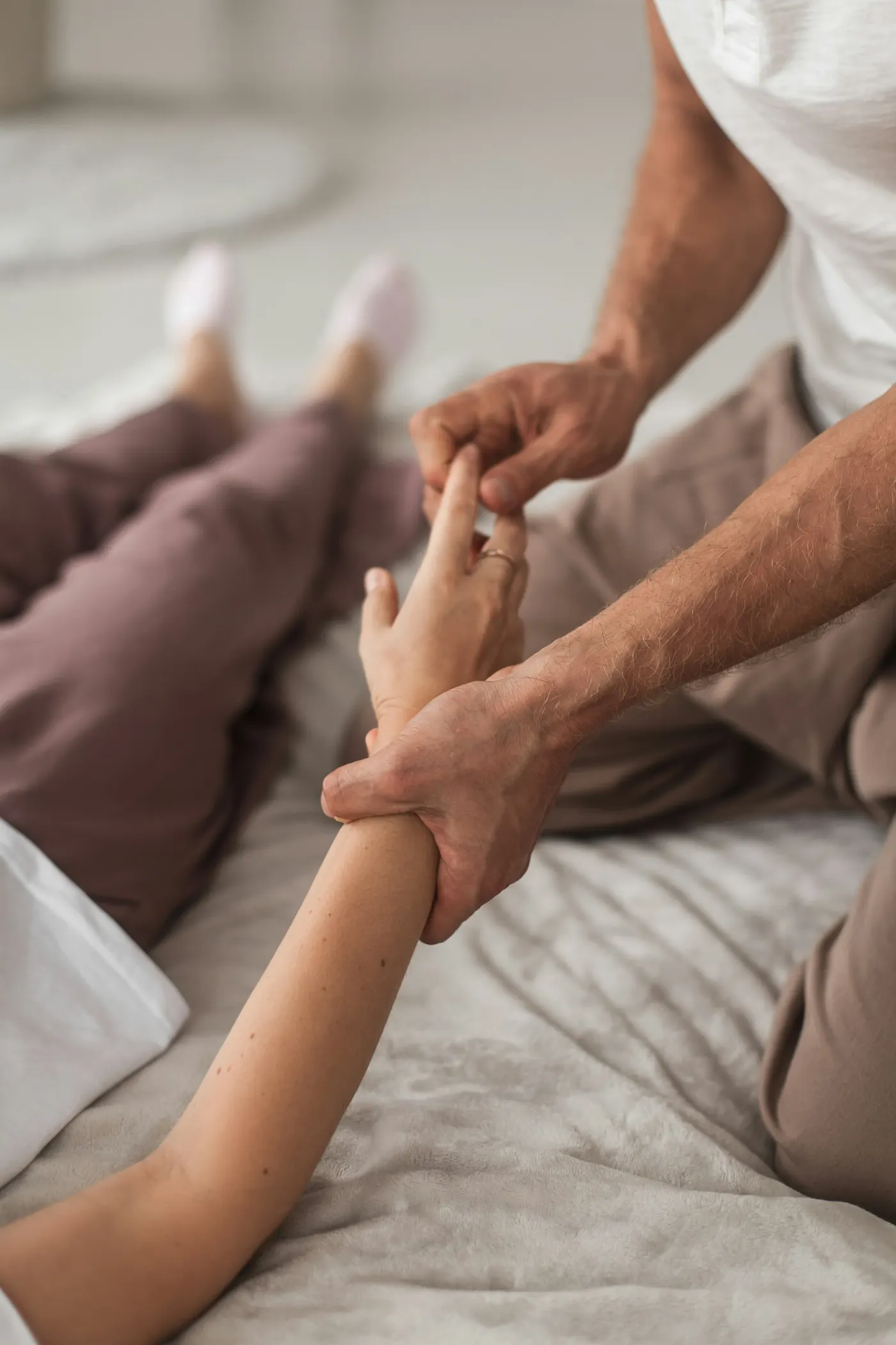 Foot reflexology session